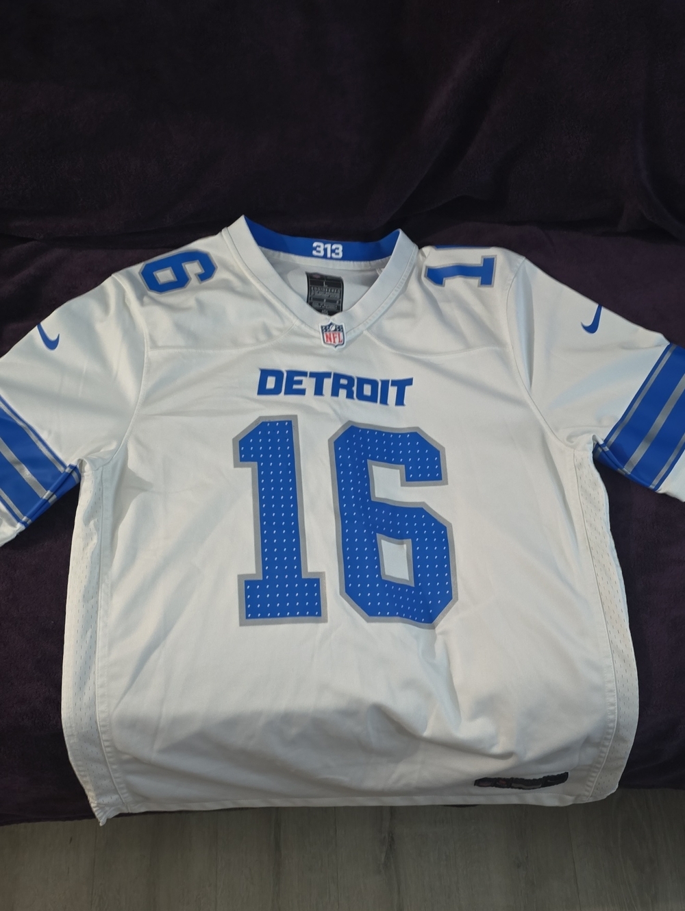 Nike Detroit Lions Jared Goff 16 Jersey
